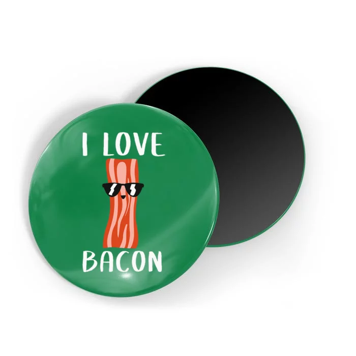 Funny Bacon Gift Cool Geeky I Love Bacon Magnet