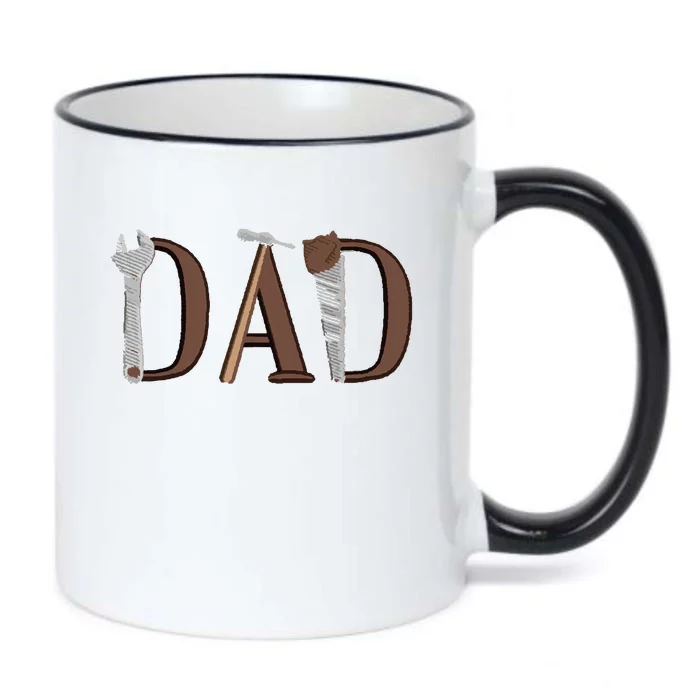 Father Birthday Gift Fixer Of Things Father Black Color Changing Mug