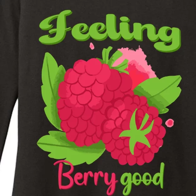 Feeling Berry Good Raspberry Lover Womens CVC Long Sleeve Shirt