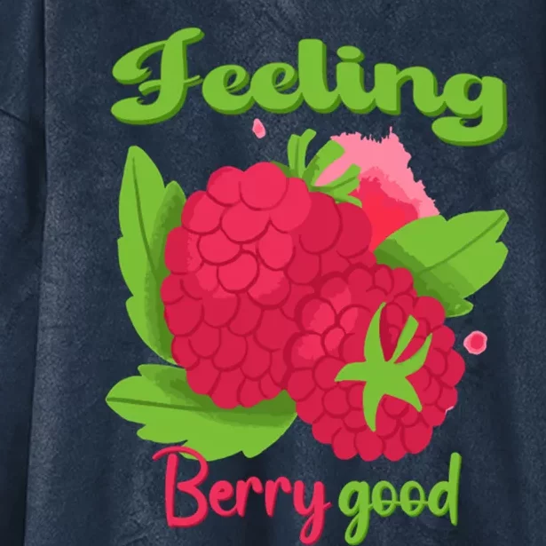 Feeling Berry Good Raspberry Lover Hooded Wearable Blanket