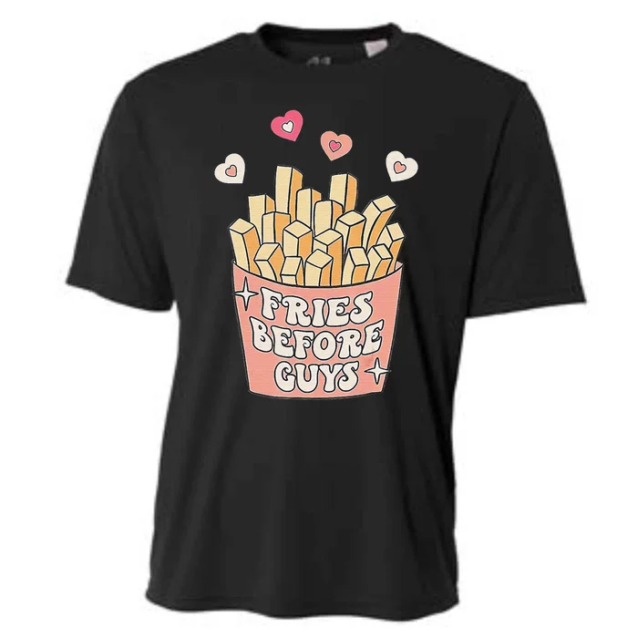 Fries Before Guys Cute Valentine's Day Cooling Performance Crew T-Shirt