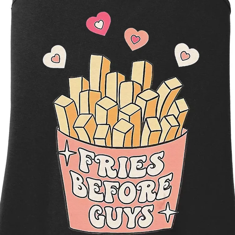 Fries Before Guys Cute Valentine's Day Ladies Essential Tank