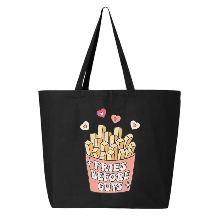 Fries Before Guys Cute Valentine's Day 25L Jumbo Tote