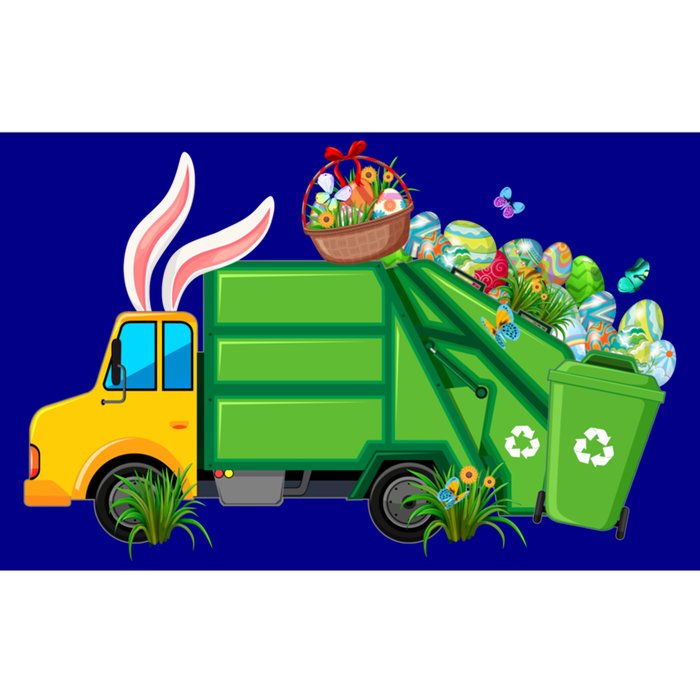 Funny Bunny Garbage Truck Colorful Eggs Easter Day Cute Gift Bumper Sticker