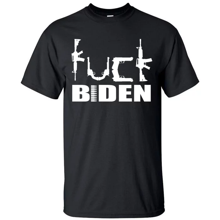 F*ck Biden Guns Logo Tall T-Shirt