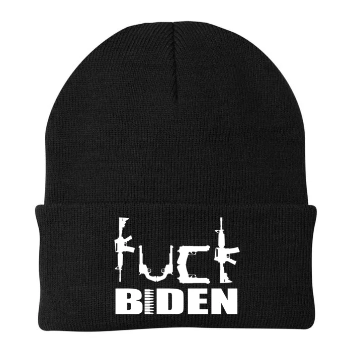 F*ck Biden Guns Logo Knit Cap Winter Beanie