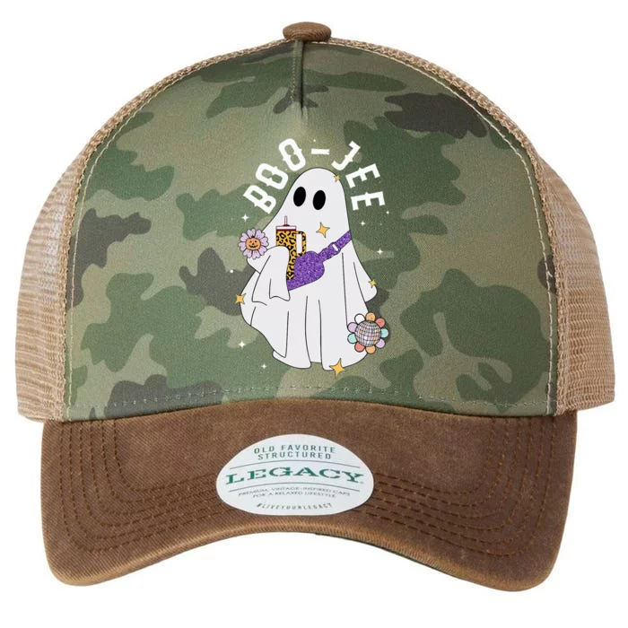 Funny Boojee Ghost Halloween Boo Jee Ghost Spooky Legacy Tie Dye Trucker Hat