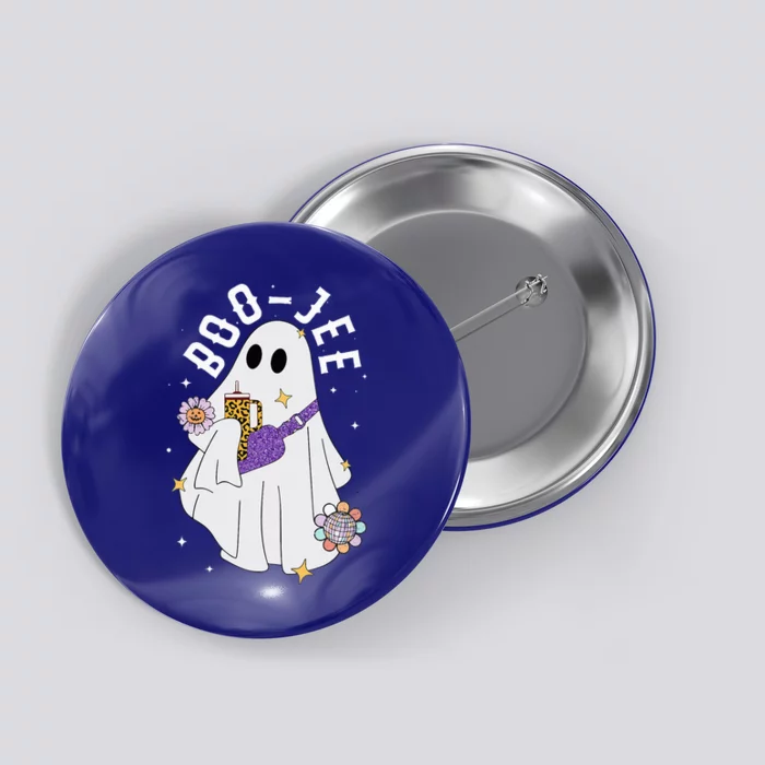 Funny Boojee Ghost Halloween Boo Jee Ghost Spooky Button