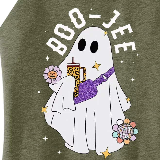 Funny Boojee Ghost Halloween Boo Jee Ghost Spooky Women’s Perfect Tri Rocker Tank