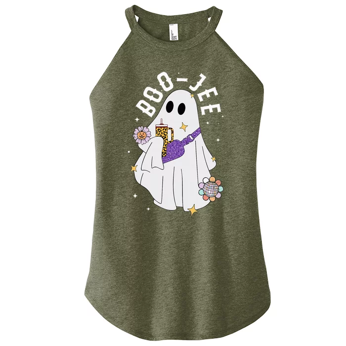 Funny Boojee Ghost Halloween Boo Jee Ghost Spooky Women’s Perfect Tri Rocker Tank