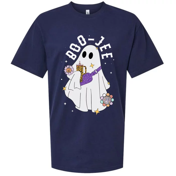 Funny Boojee Ghost Halloween Boo Jee Ghost Spooky Sueded Cloud Jersey T-Shirt