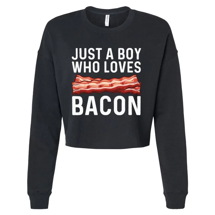 Funny Bacon Gift For Bacon Lovers Meat Foodie Pun Cropped Pullover Crew