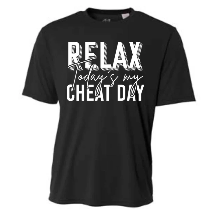 Funny Bodybuilder Gift Fitness Gym Workout Cheat Day Funny Gift Cooling Performance Crew T-Shirt