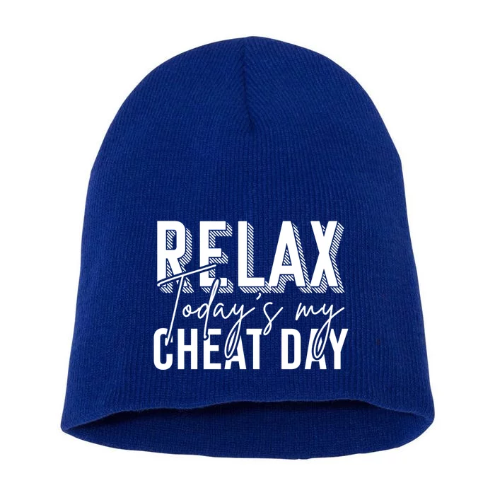 Funny Bodybuilder Gift Fitness Gym Workout Cheat Day Funny Gift Short Acrylic Beanie