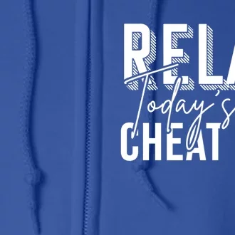 Funny Bodybuilder Gift Fitness Gym Workout Cheat Day Funny Gift Full Zip Hoodie