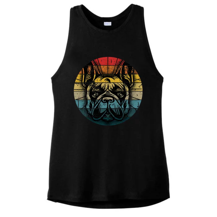 French Bulldog Gift Frenchie Dog Lover Dogfather Ladies Tri-Blend Wicking Tank