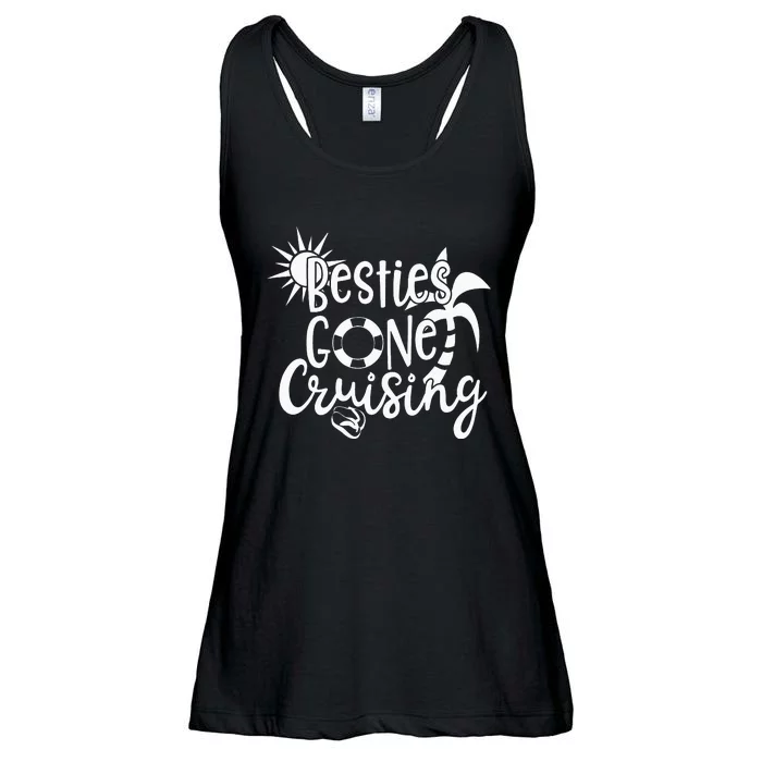 funny Besties Gone Cruising Matching Family Ladies Essential Flowy Tank