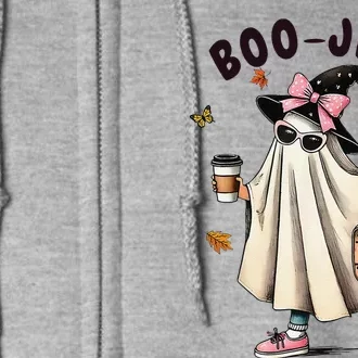 Funny Boojee Ghost Halloween Boo Jee Ghost Spooky Season Gift Full Zip Hoodie