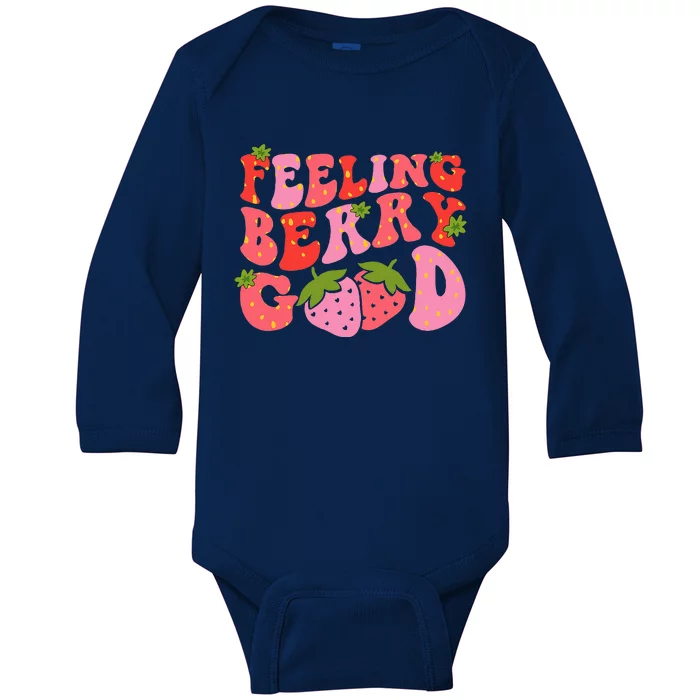 Feeling Berry Good Strawberry Festival Season Baby Long Sleeve Bodysuit