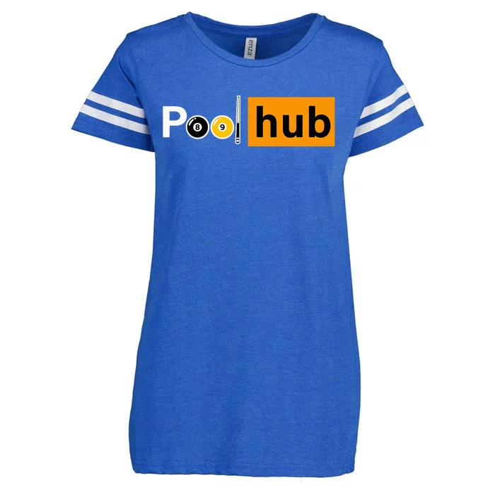 Funny Billiards Game Pool Hub Billiard Balls & Cue Stick Enza Ladies Jersey Football T-Shirt