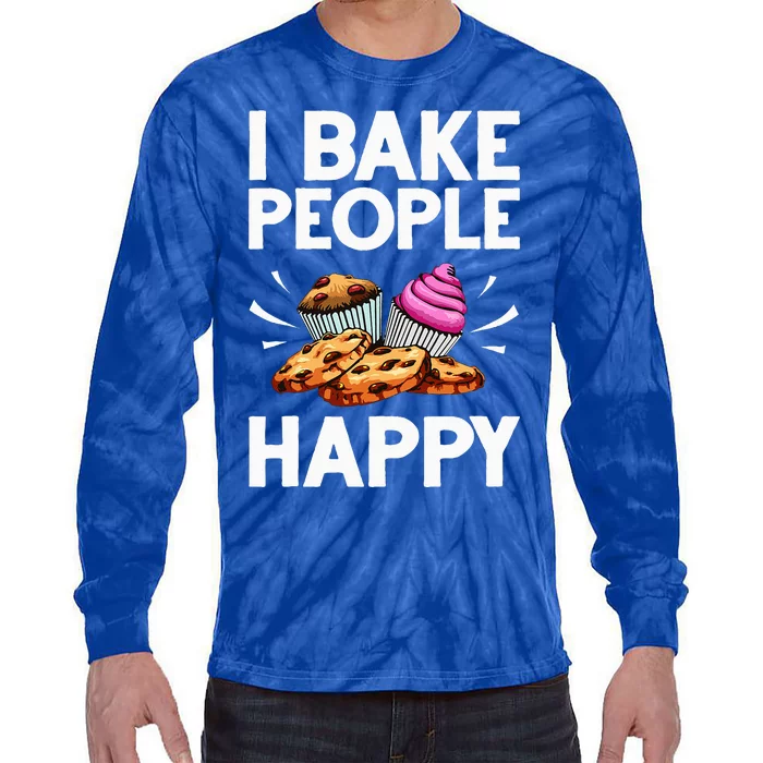 Funny Baker Gift For Women Food Cake Baking Pastry Chef Tie-Dye Long Sleeve Shirt