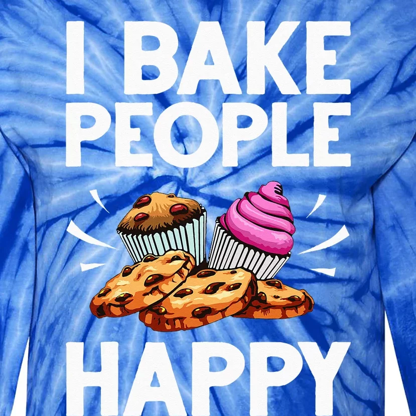 Funny Baker Gift For Women Food Cake Baking Pastry Chef Tie-Dye Long Sleeve Shirt