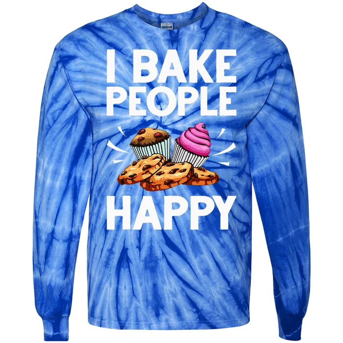 Funny Baker Gift For Women Food Cake Baking Pastry Chef Tie-Dye Long Sleeve Shirt