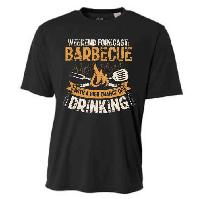 Funny BBQ Grill Chef Grilling Master Barbecue Lover BBQ Cooling Performance Crew T-Shirt