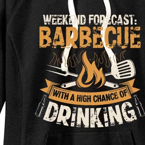 Funny BBQ Grill Chef Grilling Master Barbecue Lover BBQ Women's Fleece Hoodie