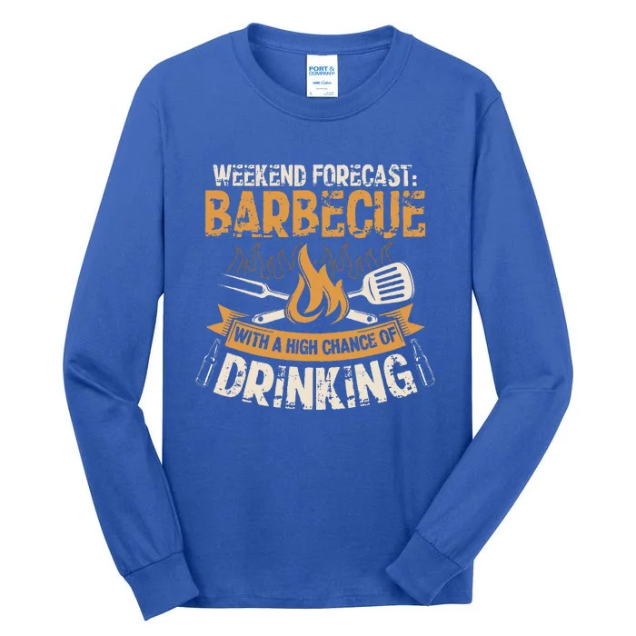 Funny BBQ Grill Chef Grilling Master Barbecue Lover BBQ Tall Long Sleeve T-Shirt