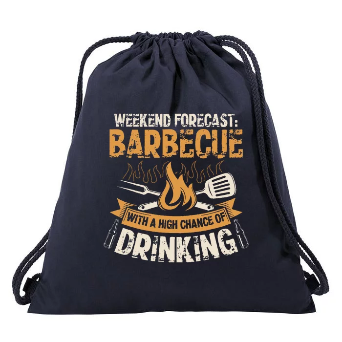 Funny BBQ Grill Chef Grilling Master Barbecue Lover BBQ Drawstring Bag