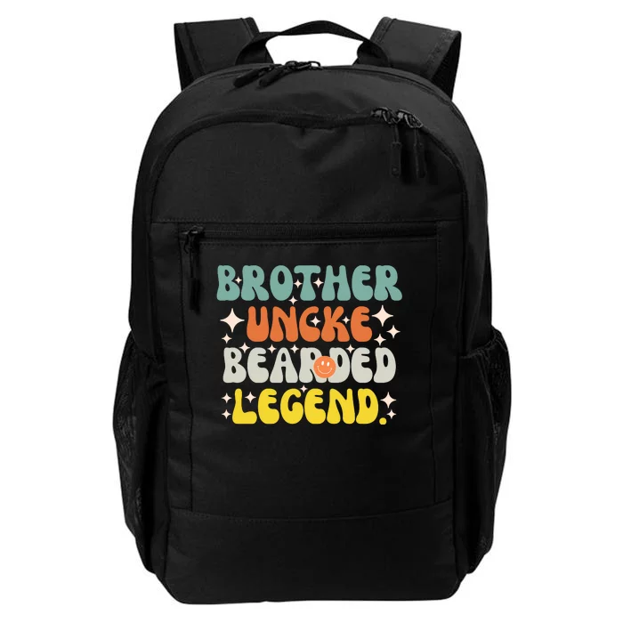 Funny Bearded Gift Brother Uncle Beard Legend Vintage Groovy Gift Daily Commute Backpack