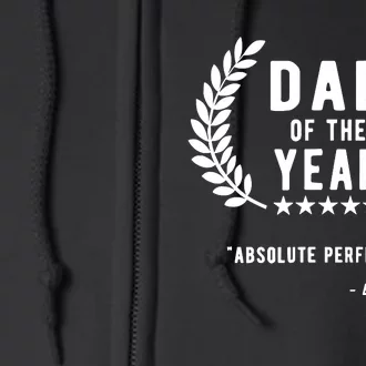 Funny Birthday Gifts For Dad Of The Year Funny Fathers Day Full Zip Hoodie