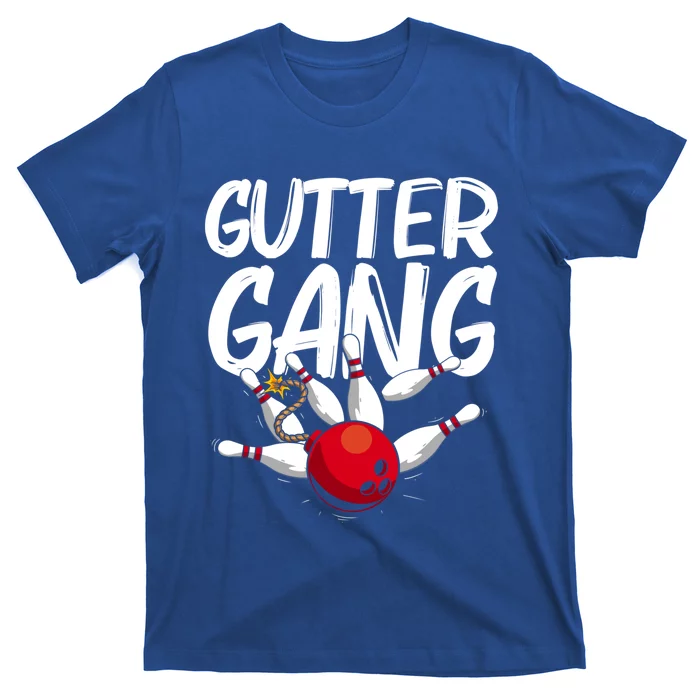 Funny Bowling Gift For Men Women Cool Funny Gutter Gang Bowlers Gift T-Shirt