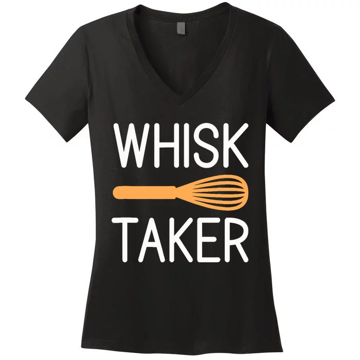 Funny Bakery Gag Baker Whisk Taker Baking Lover Pastry Chef Women's V-Neck T-Shirt