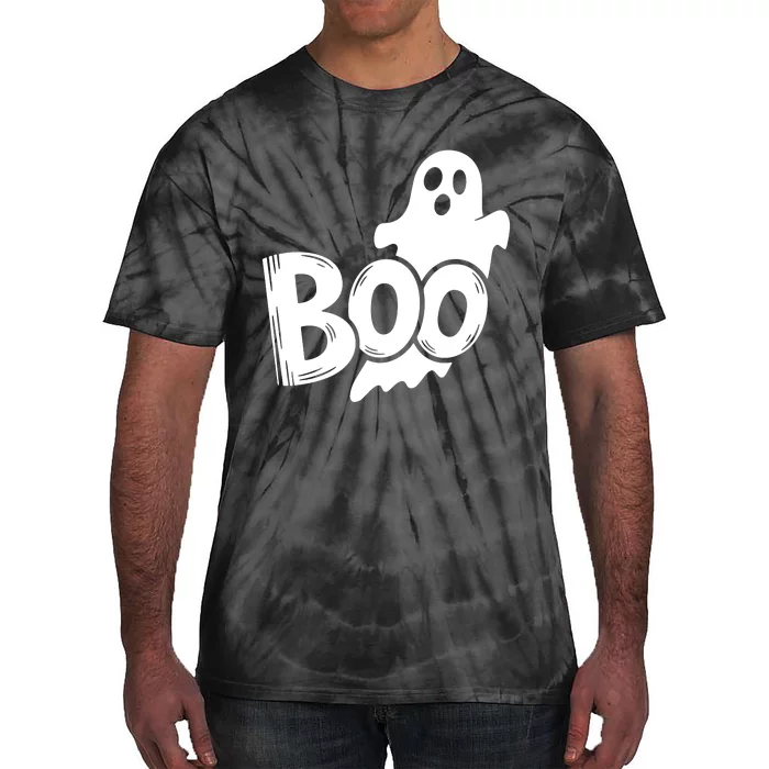 Funny Boo Ghost Retro Halloween Costume Tie-Dye T-Shirt