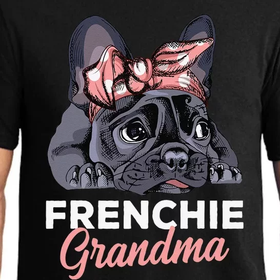 French Bulldog Grandma Frenchie Dog Funny Womens Pajama Set