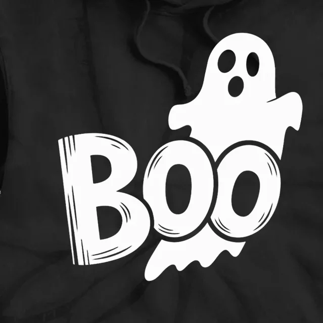 Funny Boo Ghost Retro Halloween Costume Tie Dye Hoodie