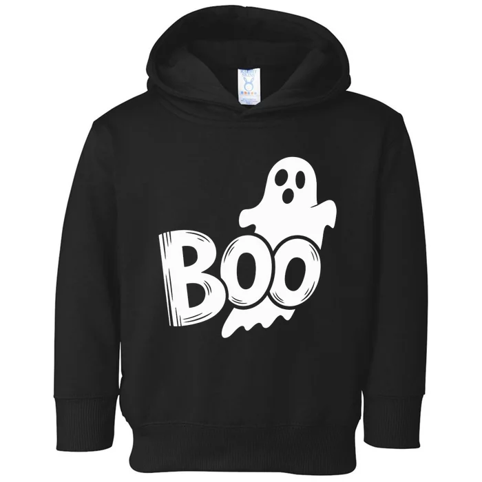 Funny Boo Ghost Retro Halloween Costume Toddler Hoodie