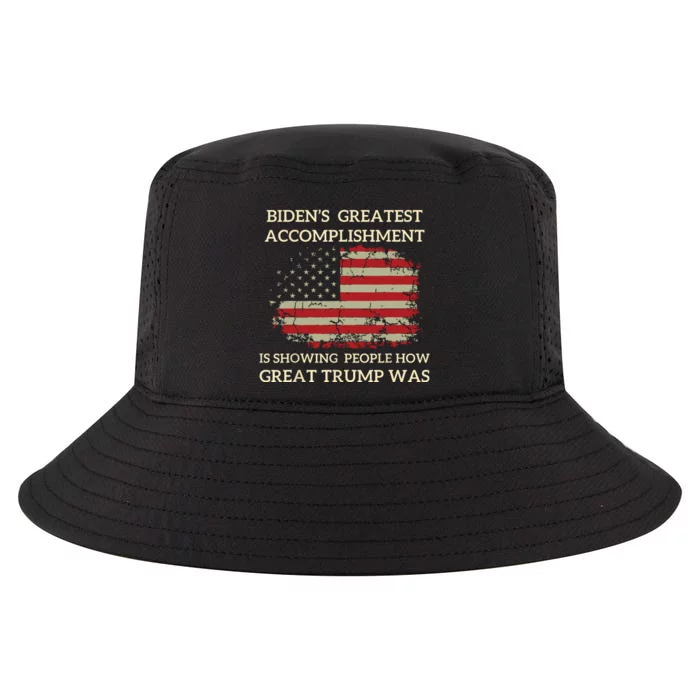 Funny Bidens Greatest Accomplishment Is Showing Trump 2024 Cool Comfort Performance Bucket Hat