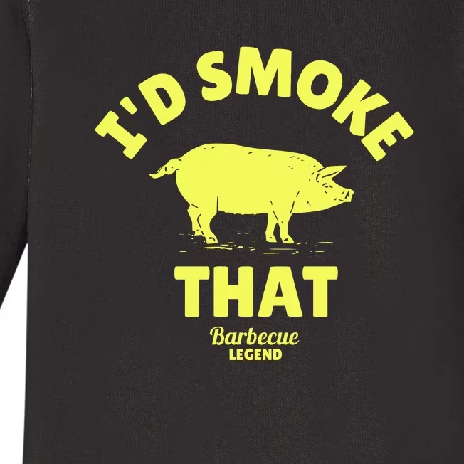 Funny BBQ Grilling Id Smoke That Baby Long Sleeve Bodysuit