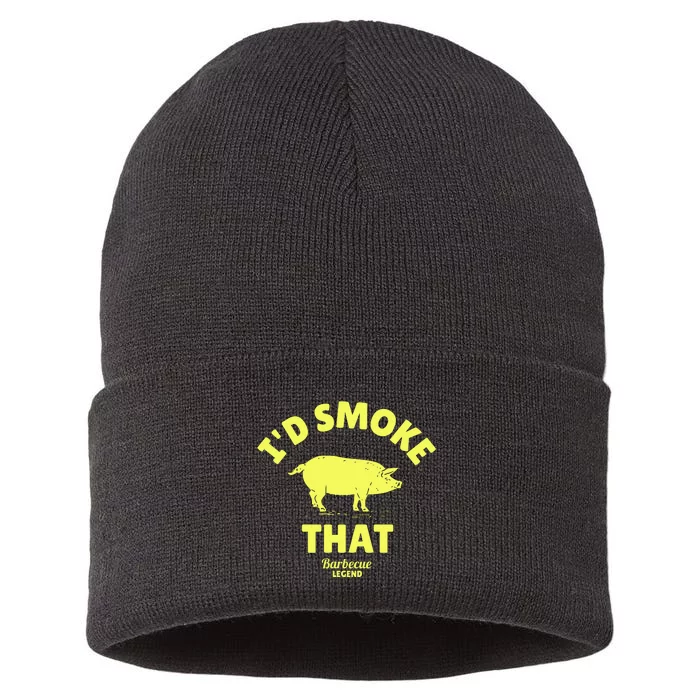 Funny BBQ Grilling Id Smoke That Sustainable Knit Beanie