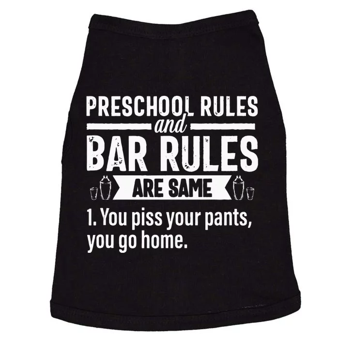 Funny Bartender Gift Women Men Rules Bartending Mixologist Doggie Tank