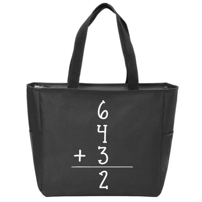 Funny Baseball Gift 6+4+3 2 Baseball Double Play Zip Tote Bag