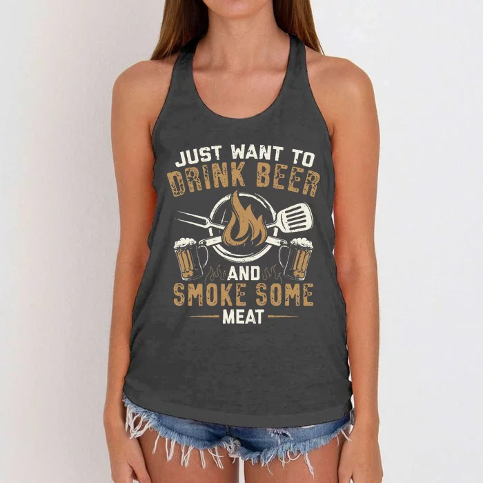 Funny BBQ Grill Chef Grilling Master Barbecue Lover BBQ Women's Knotted Racerback Tank