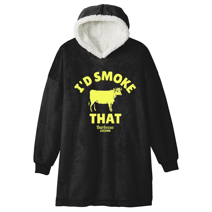 Funny BBQ Grilling Id Smoke That Hooded Wearable Blanket