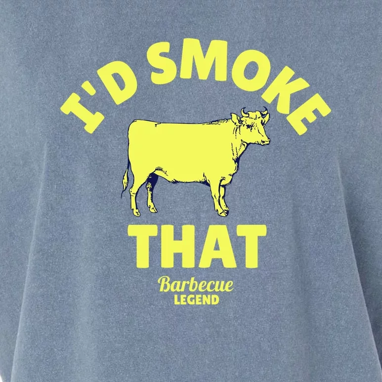 Funny BBQ Grilling Id Smoke That Garment-Dyed Women's Muscle Tee