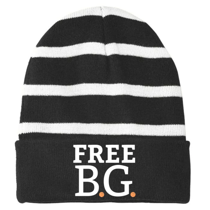 Free Brittney Griner Free BG Basketball Striped Beanie with Solid Band