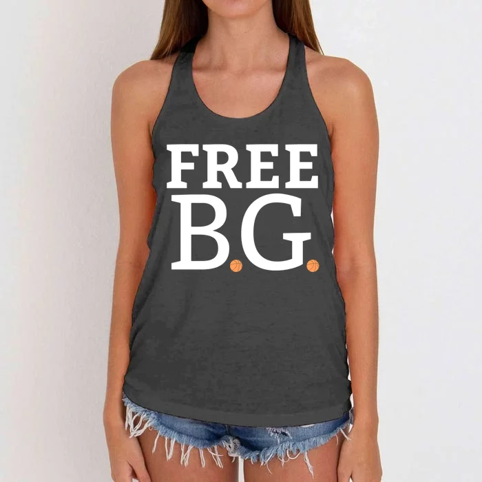 Free Brittney Griner Free BG Basketball Women's Knotted Racerback Tank