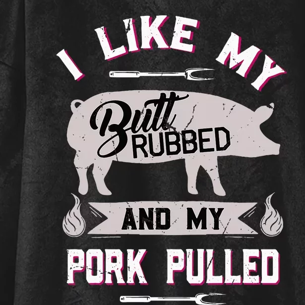 Funny Bbq Grilling Quote Pig Pulled Pork Hooded Wearable Blanket